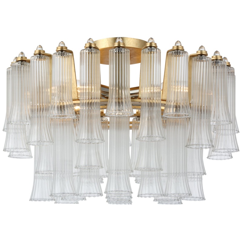 LED Semi-Flush Mount from the Lorelei Collection in Gild Finish by Visual Comfort Signature