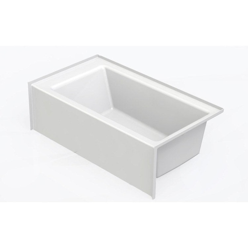 Whirlpool Tub Alcove Right Drain White Rectangle 6 Jet 52 Gallons 60 x 32 x 18 Inch