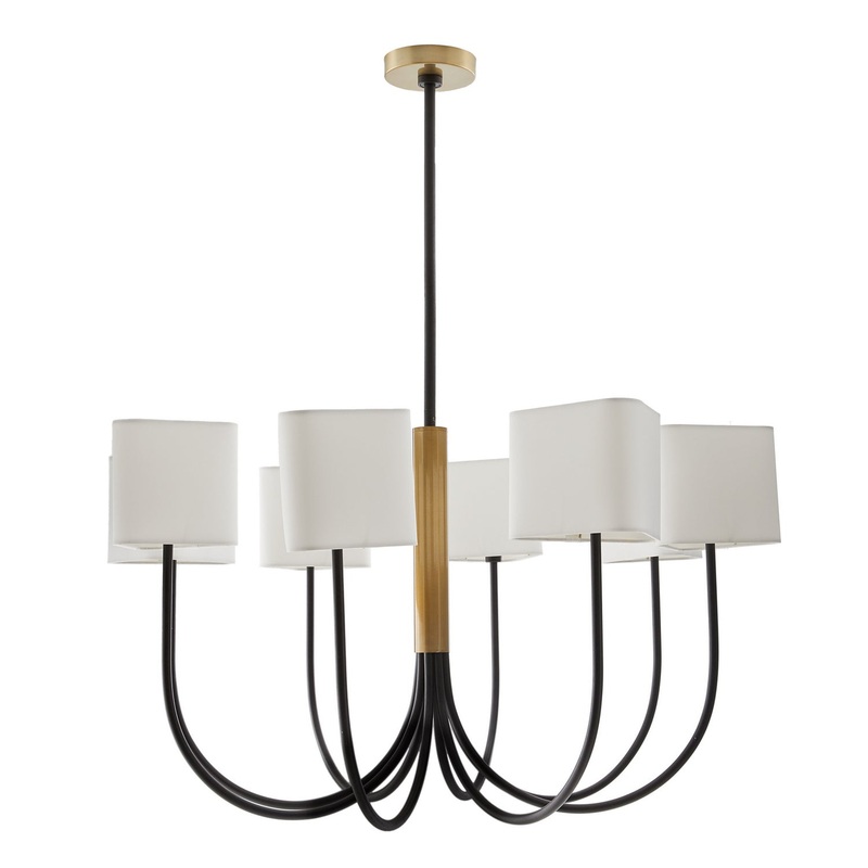 Arteriors 85076 Ruskin Eight Light Chandelier Blackened Iron