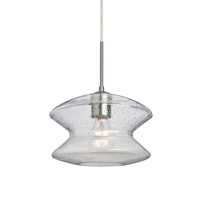 Besa 1JT-ZENCL-SN Zen One Light Pendant Satin Nickel