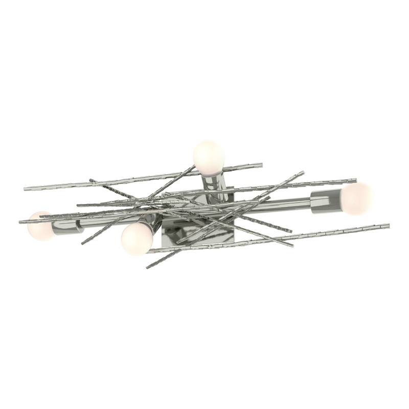Brindille 4-Light Large Sconce/Semi-Flush Sterling