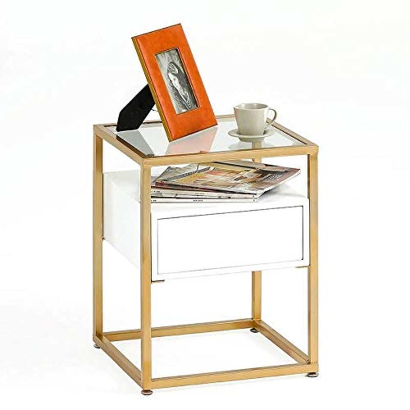 H-Comodini Camera Tavolino Laterale Nordic Living Room Piccolo Tavolino |Corner Table Mini Angolo Cabinet |Divano Vetrina Laterale Comodino |Tavolino Angolo Diversi Camera Tavolino (Color : B)