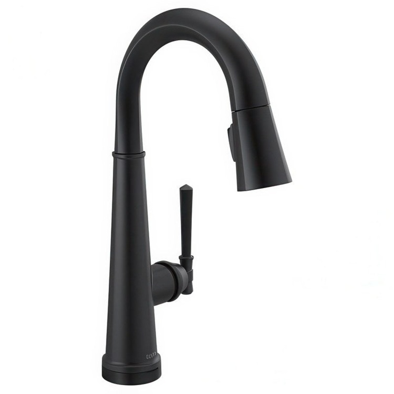 Prep Faucet Emmeline 1 Lever ADA Matte Black High Arc Pull Down 360 Degree Swivel Touch2O