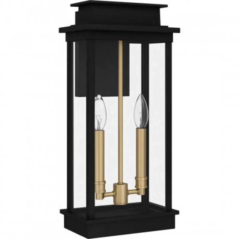 Quoizel NOE8409MBK Noelle Outdoor wall 2 lights matte black. Outdoor Lantern