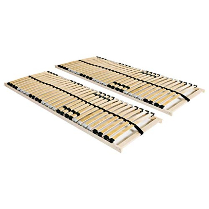 SKM Reti a Doghe 2 pz 7 Zone con 28 Doghe in Legno 80×200 cm (17kg)