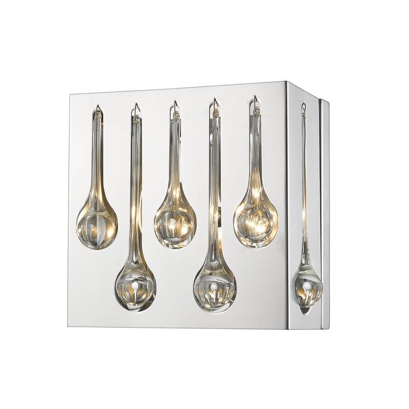 Two Light Wall Sconce from the Oberon Collection in Chrome Finish by Z-Lite