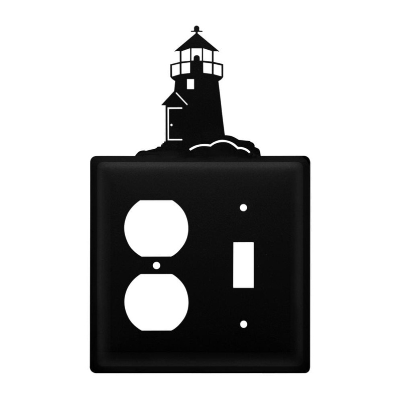 Village Wrought Iron EOS-10 Double Lighthouse Single Outlet and Switch Cover