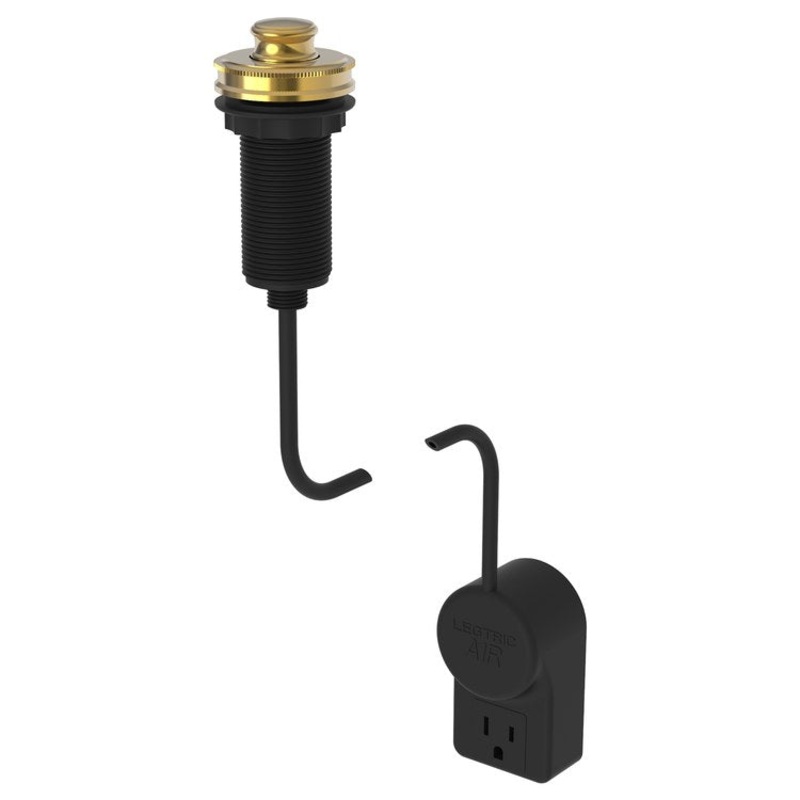 Air Activation Switch Taft Disposer with Power Adapter Polished Gold PVD Brass