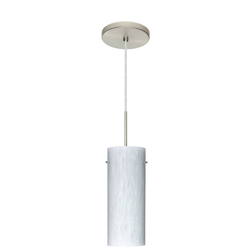 Besa 1JT-412319-SN Stilo One Light Pendant Satin Nickel