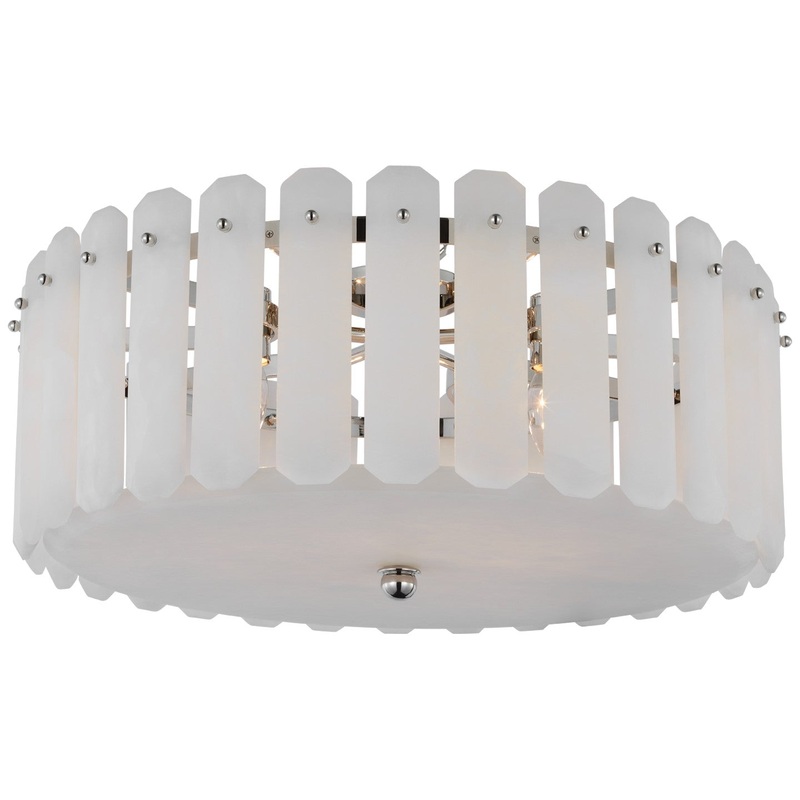 Five Light Flush Mount from the Bonnington Collection in Polished Nickel Finish by Visual Comfort Signature