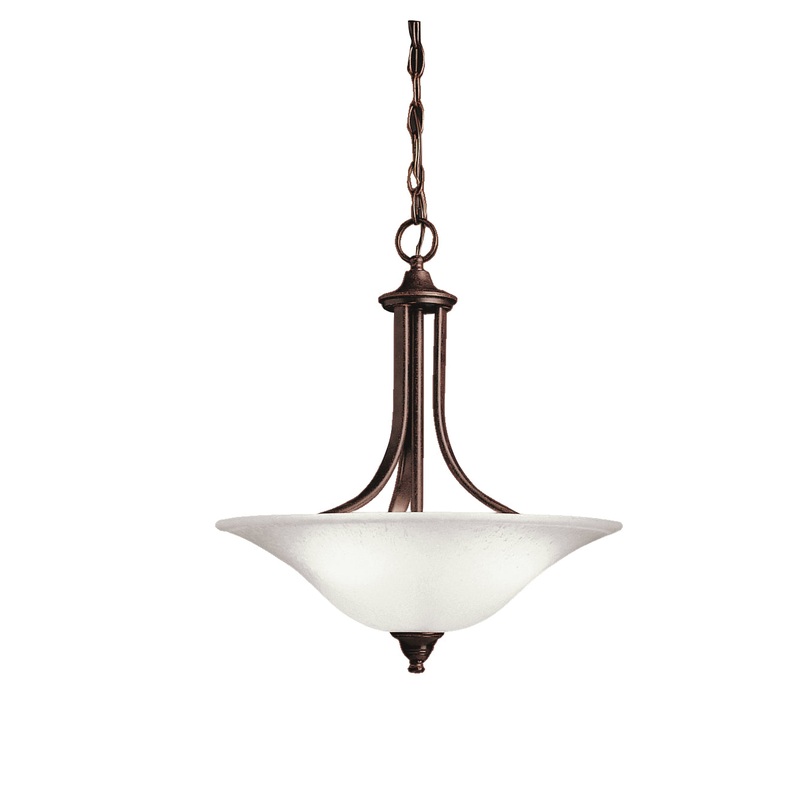 Kichler 3502TZ Three Light Pendant/Semi Flush, Tannery Bronze