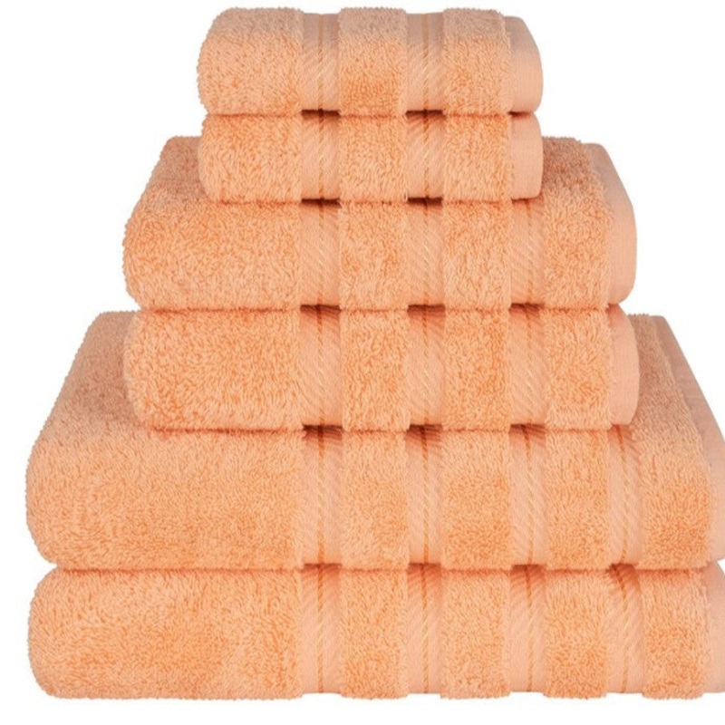 Orange Luxury 6-Piece Combed Cotton Towel Bale Set – Ultra Soft & Absorbent Bath, Hand, Face Towels