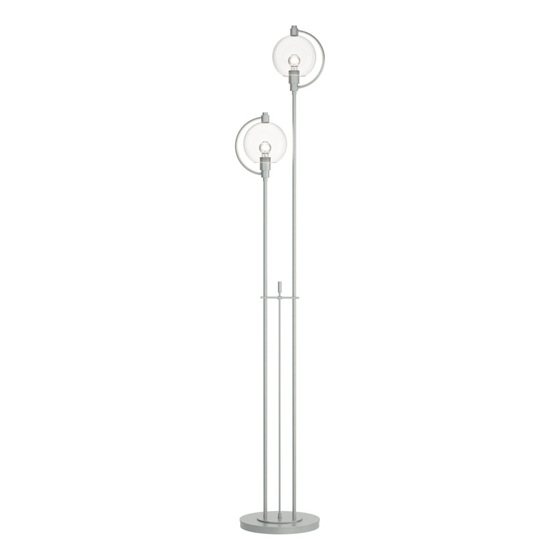 Pluto Floor Lamp Vintage Platinum Clear Glass (ZM)