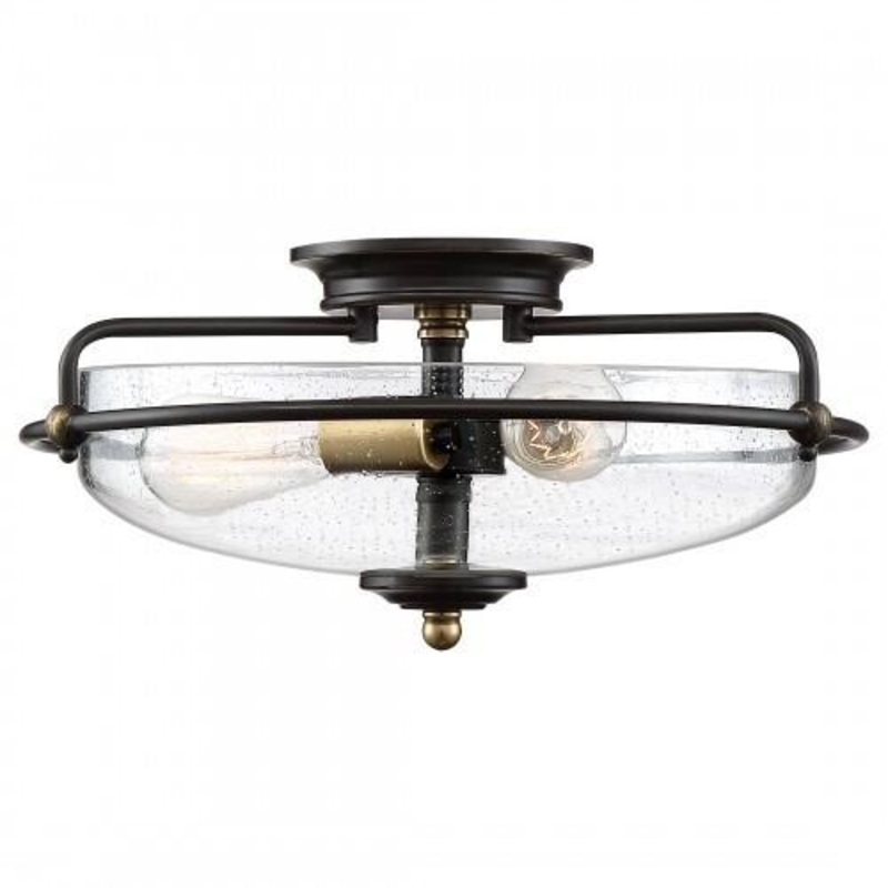 Quoizel GFC1617PN Griffin Flush mount 17″d palladian bronze Flush Mount