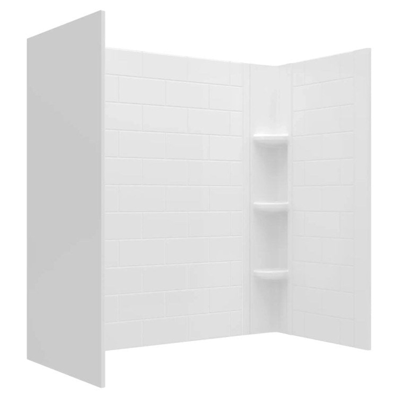 Tub Wall Princeton Pro 60 x 32 Inch White Direct to Stud Tile