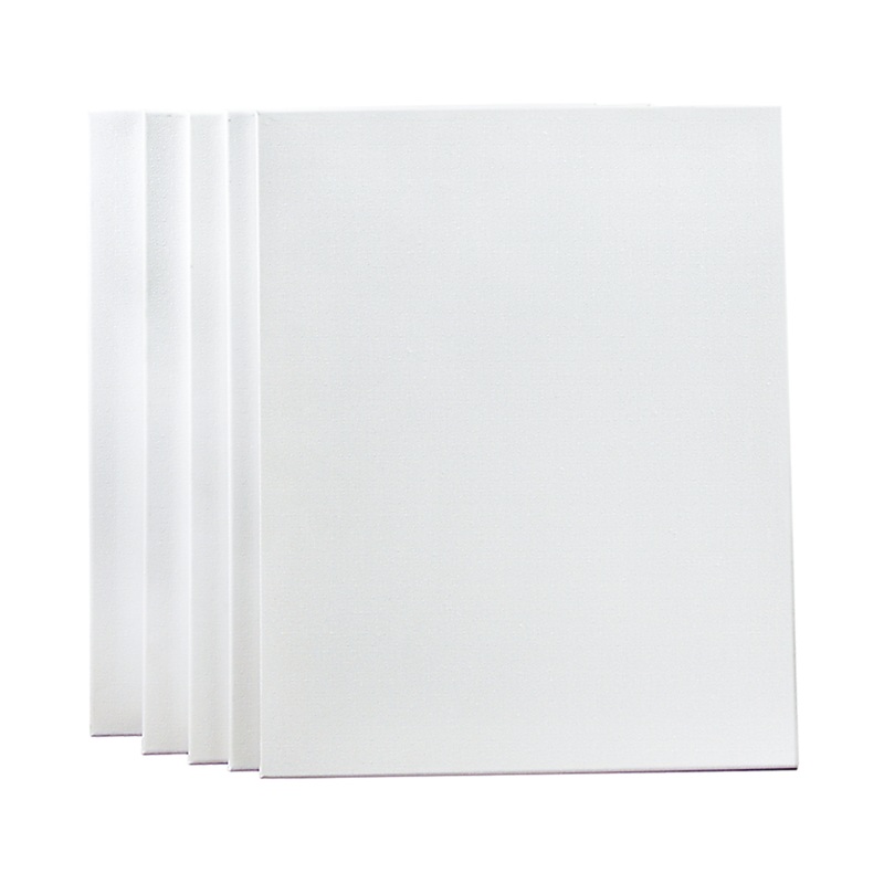 5 pack of 50x60cm Artist Blank Stretched Canvas Canvases Art Large White Range Oil Acrylic Wood