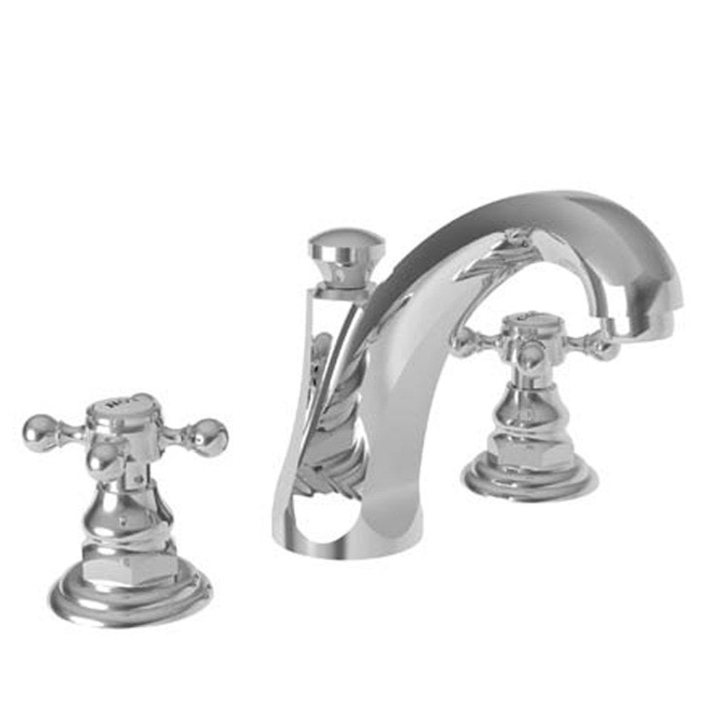Astor Two Handle Widespread Bathroom Faucet with Lever Handles with Drain – Midnight Chrome