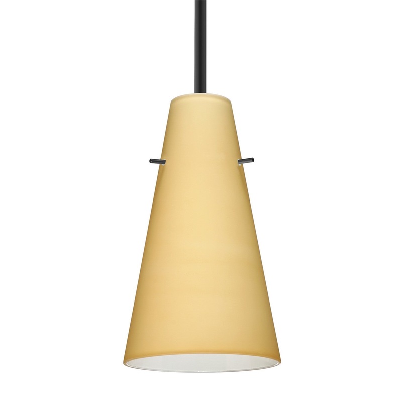 Besa 1TT-4124VM-BK Besa Cierro Stem Pendant One Light Pendant Black
