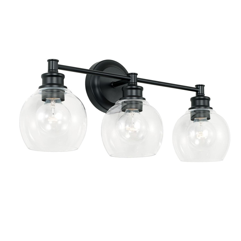 Capital Lighting 121131MB-426 Mid Century 3 Light Vanity Matte Black
