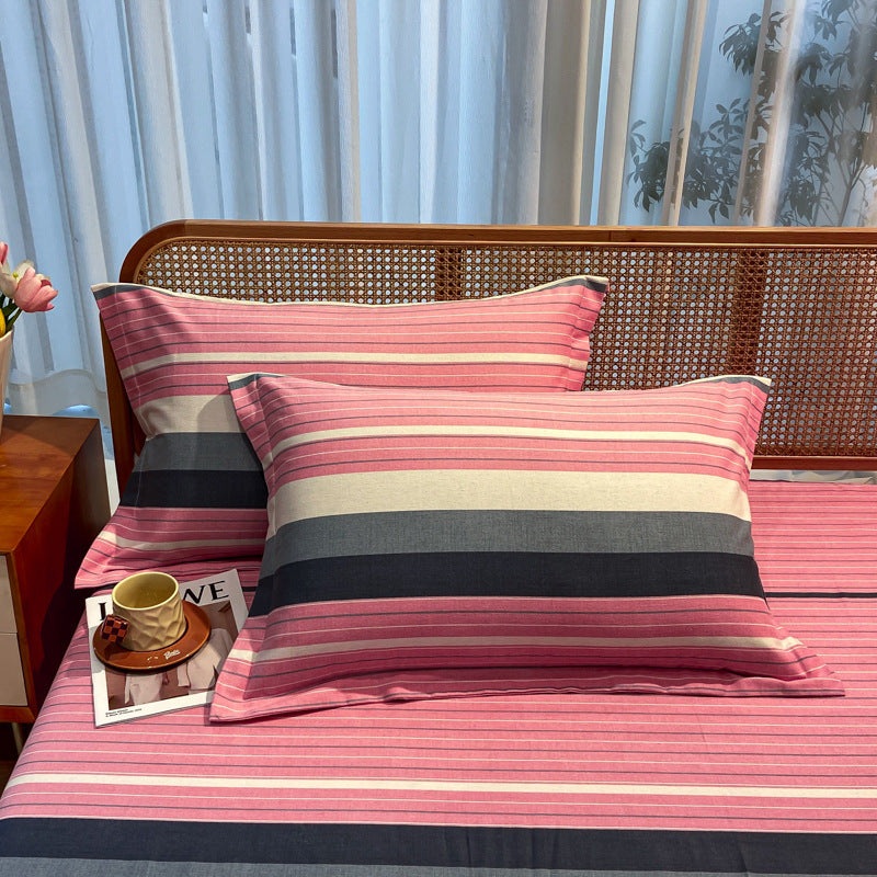 Comfortable cotton pillowcase, double-sided warm design, breathable and skin-friendly – Pink