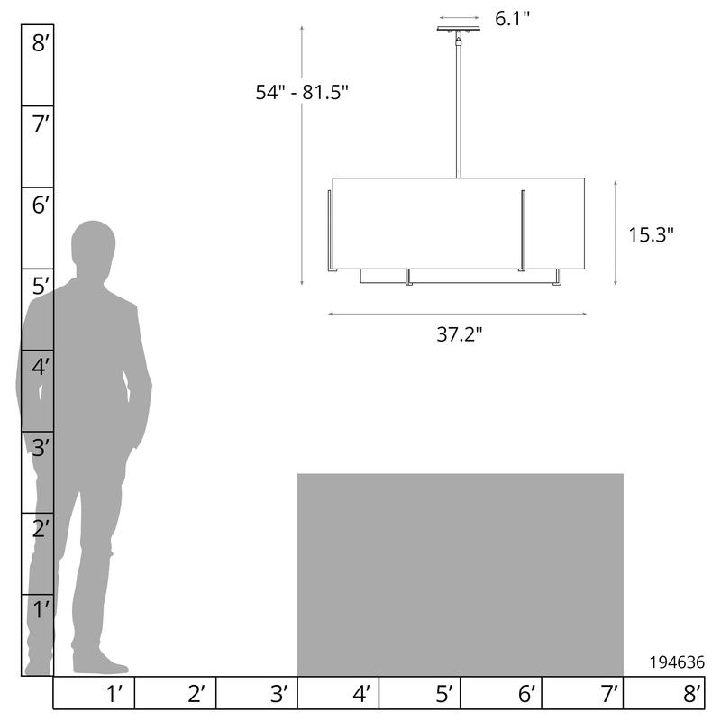 Exos Double Shade Large Scale Pendant Black