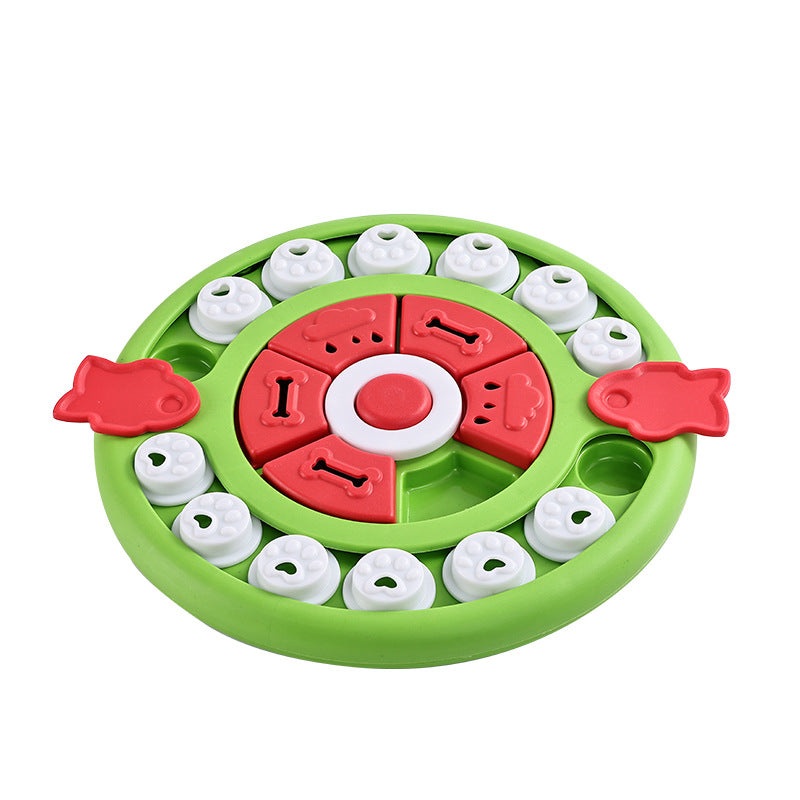 Green Interactive Pet Puzzle Feeder Toy – Slow Eating & Mental Stimulation Game for Dogs & Cats