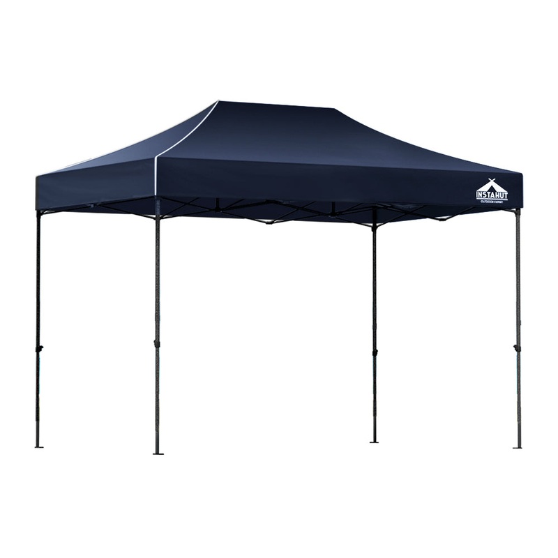Instahut Gazebo Pop Up Marquee 3×4.5m Folding Tent Camping 500D Oxford Navy