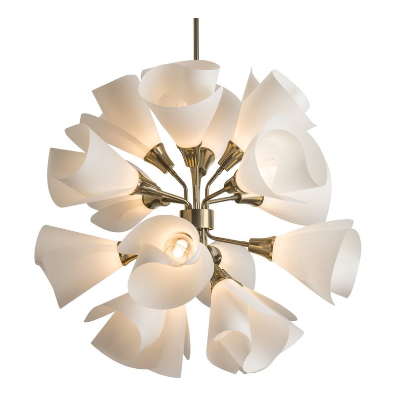 Mobius 16-Light Orb Pendant Modern Brass
