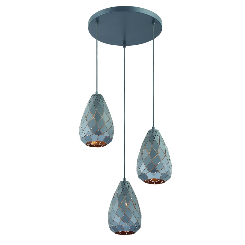 One Light Pendant from the Onyx Collection in Museum Black Finish by Arnsberg