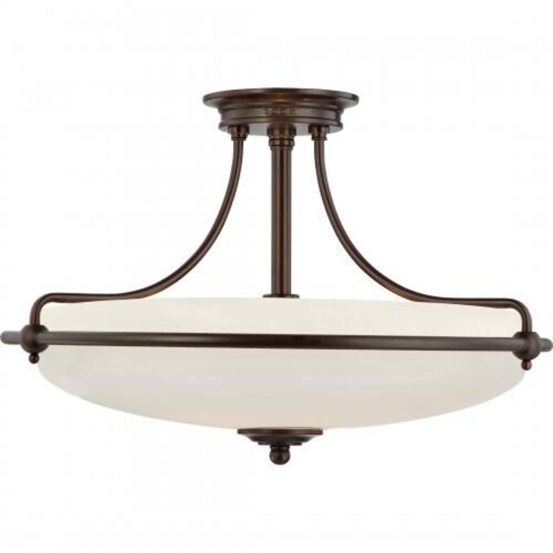 Quoizel GF1721PN Griffin Semi flush palladian bronze Semi-Flush Mount