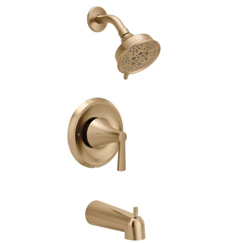 Tub and Shower Trim Jase Posi-Temp 1 Lever Bronzed Gold ADA 1.75 Gallons per Minute 4 Function