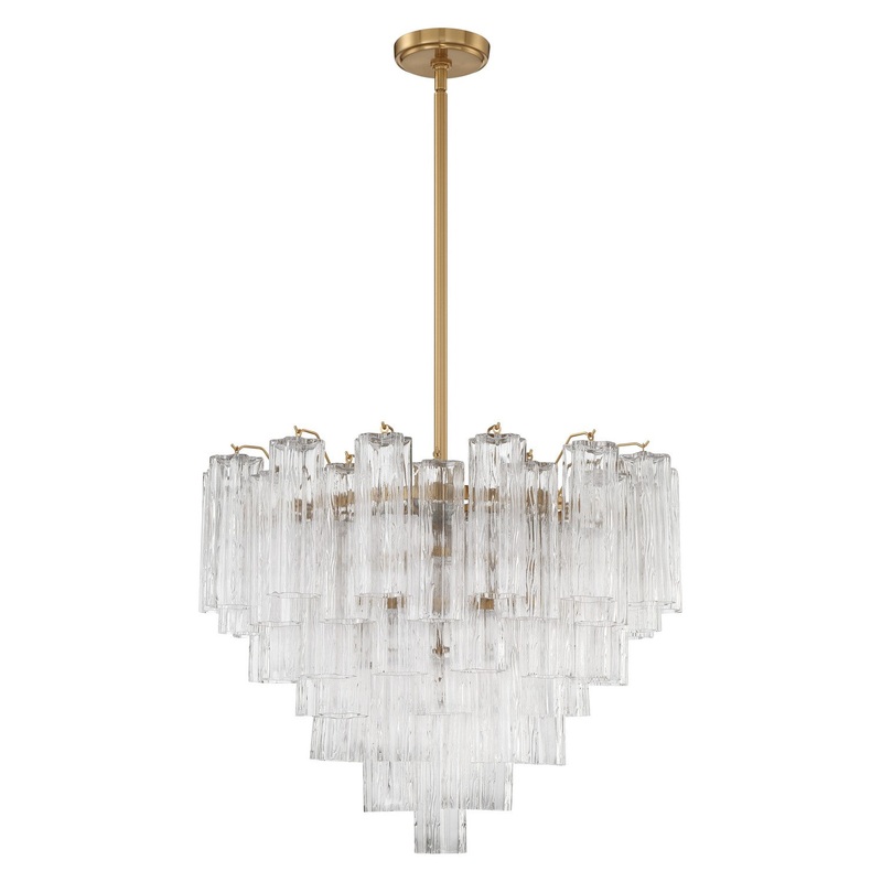 12 Light Chandelier from the Addis Collection in Aged Brass Finish by Crystorama