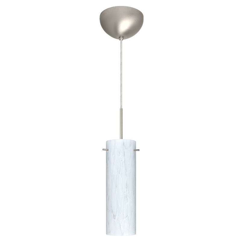 Besa 1BC-493019-HAL-SN Copa One Light Pendant Satin Nickel