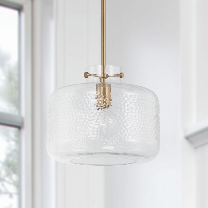 Capital Lighting 342512AD Brighton 1 Light Pendant Aged Brass