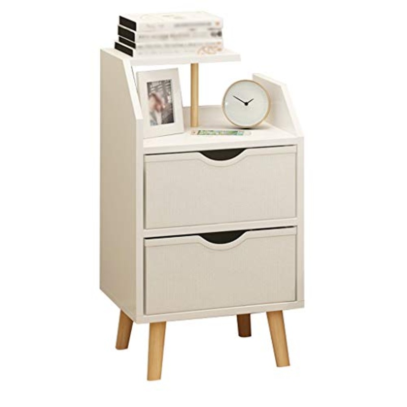 Comodini Decorazione Camera da Letto Domestica Assemblea Locker Doppio pompaggio Addensare da Terra Multifunzione Storage Box Studio 37X28X60cm MUMUJIN (Color : White)