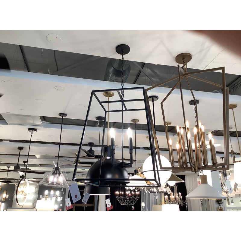 Four Light Pendant from the Clint Collection in Black Iron Finish by Capital Lighting (Clearance Display, Final Sale)