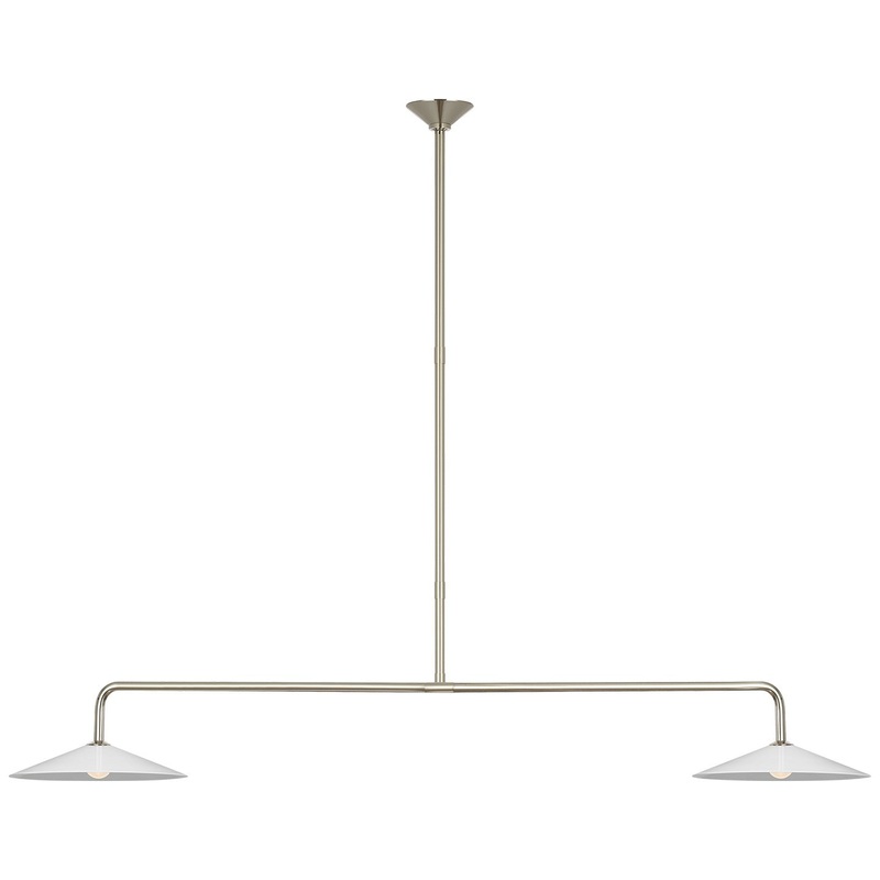 LED Pendant from the Ponce Collection in Polished Nickel Finish by Visual Comfort Signature