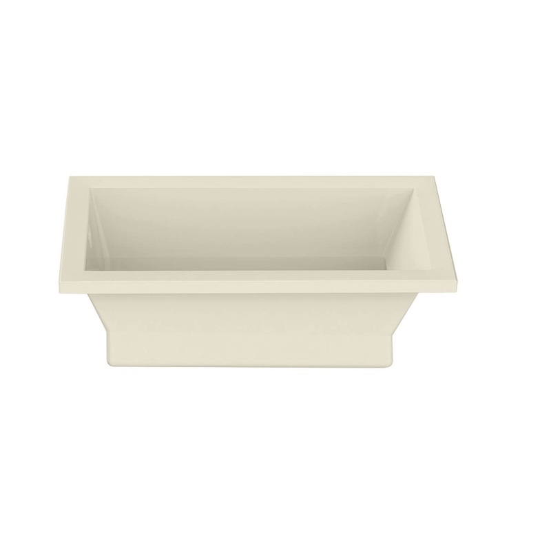 MAAX 102787-000-004 Aiiki 6636 Acrylic Drop-in End Drain Bathtub in Bone