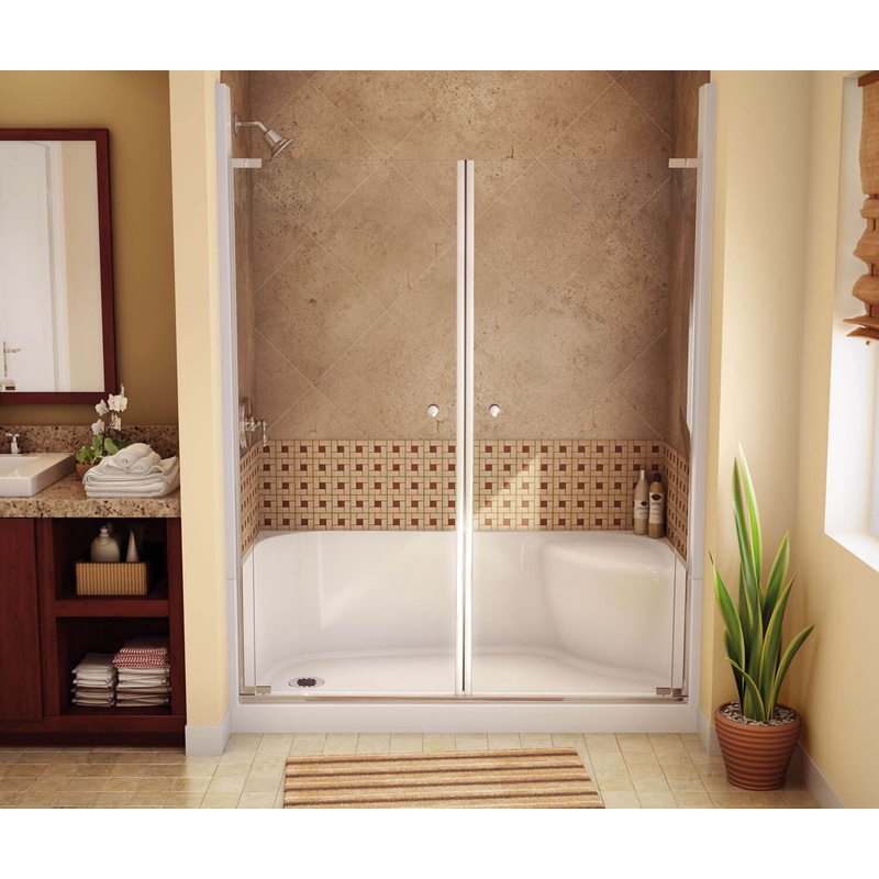 MAAX 145039-000-002-585 SPS 3060 AFR AcrylX Alcove Shower Base with Left-Hand Drain in White