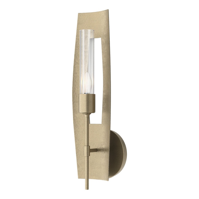 Passage 1-Light Sconce Soft Gold Clear Glass (ZM)