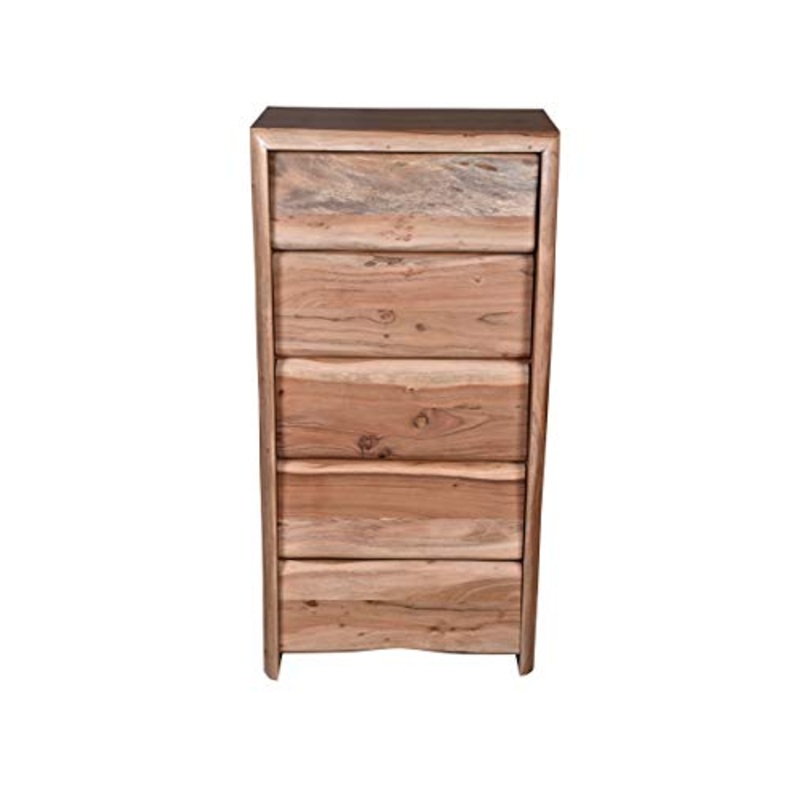 SIT-Mbel – Com Albero in Legno di Acacia con Bordi ad Albero, 60 x 40 x 120 cm