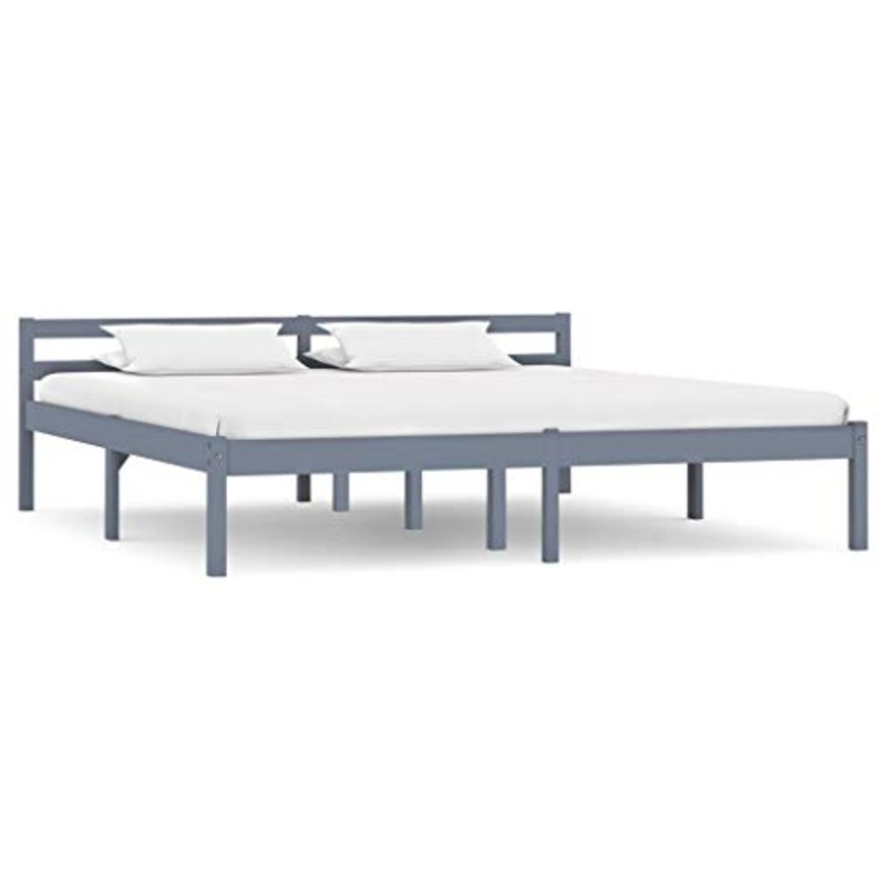 SKM Giroletto Grigio in Legno Massello di Pino 160×200 cm (21.74kg)