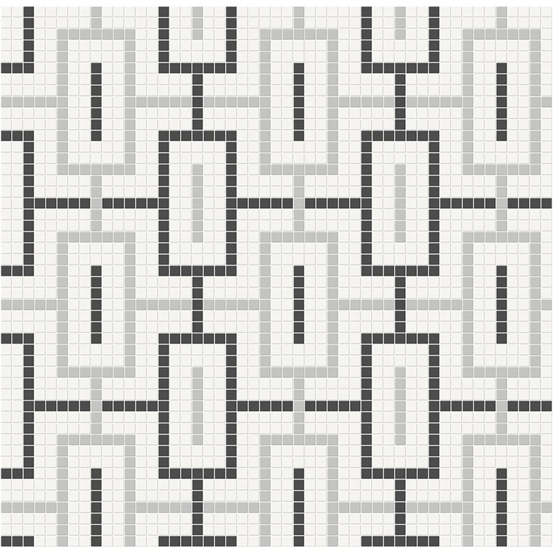 Soho Midnight Blend Chain Pattern Matte Porcelain Mosaics. 1 Sheet = .91 Sq. Ft.