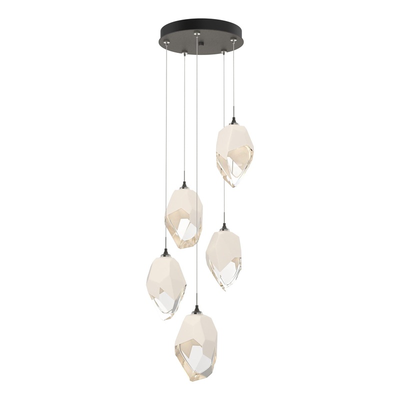 Chrysalis 5-Light Large Crystal Pendant Natural Iron White Crystal (WP)