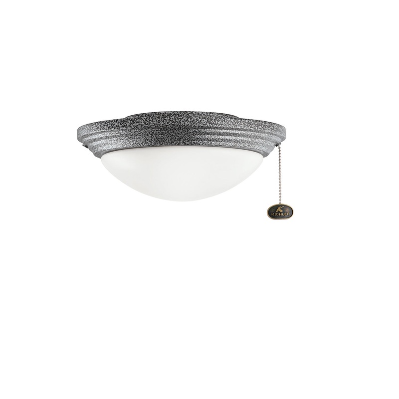 Kichler 380912WSP LED Fan Light Kit, Weathered Steel Powder Coat