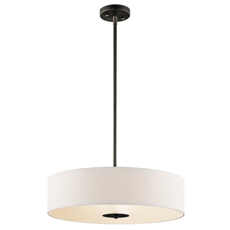 Kichler 42121OZ Three Light Pendant/Semi Flush, Olde Bronze