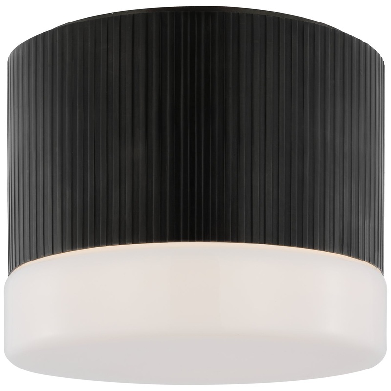 LED Flush Mount from the Ace Collection in Bronze Finish by Visual Comfort Signature