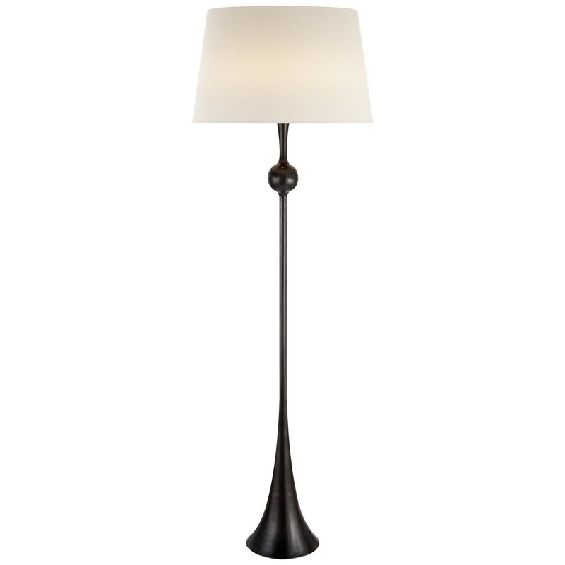 One Light Floor Lamp from the Dover Collection in Aged Iron Finish by Visual Comfort Signature