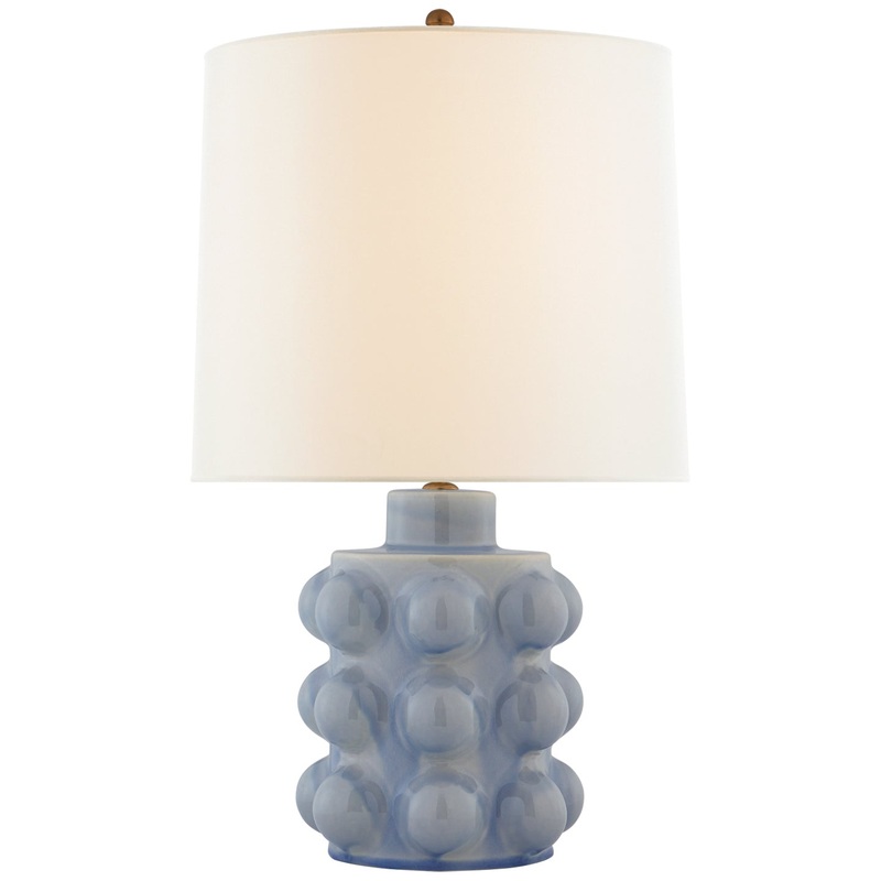 One Light Table Lamp from the Vedra Collection in Polar Blue Crackle Finish by Visual Comfort Signature