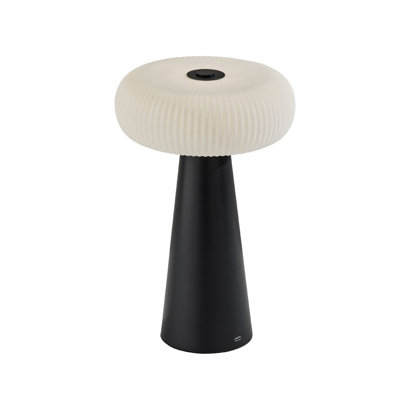 Ozzie LED Cordles Table Lamp Black